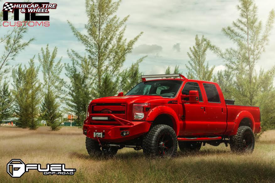 vehicle gallery/ford f 250 fuel nutz d251 0X0  Matte Black & Milled wheels and rims